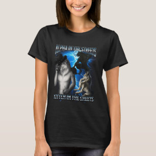 T-shirt Mème de loup alpha drôle Kit Alpha Streets Feuille