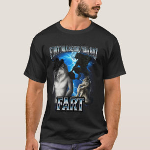 T-shirt Mème de loup alpha drôle s'ils parlent derrière le