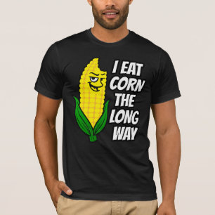 T-shirt Mème de maïs amusant - Je mange du maïs long chemi