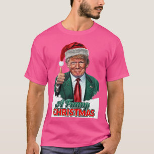 T-shirt Mème de Noël amusant Trump - Festive Holiday Desig
