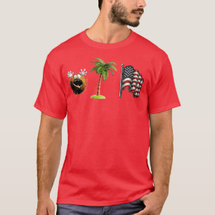 T-shirt Mème de noix de coco fou drôle USA Palm Tree mème