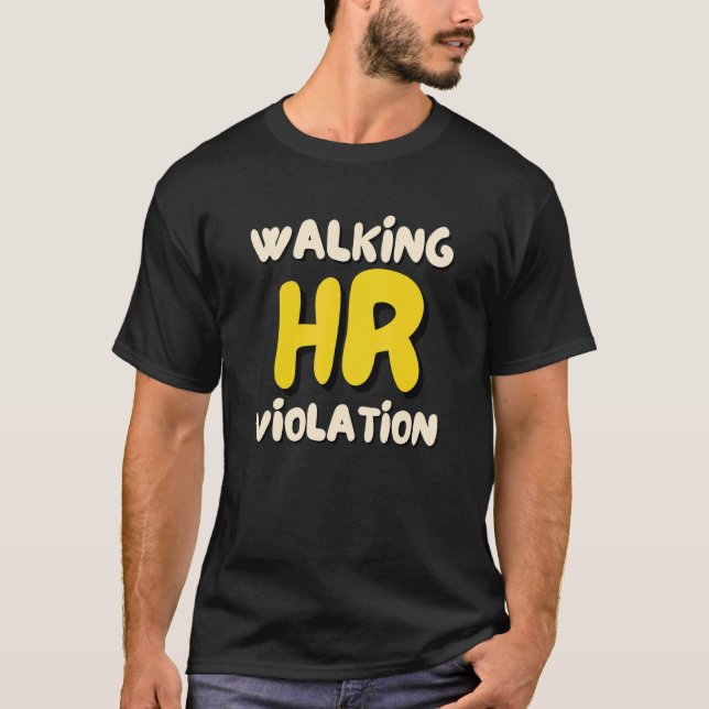 T-shirt Mème de violation des RH à pied 1 (Devant)