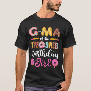 T-shirt Mémé des deux douce fille d'anniversaire Donut 2e