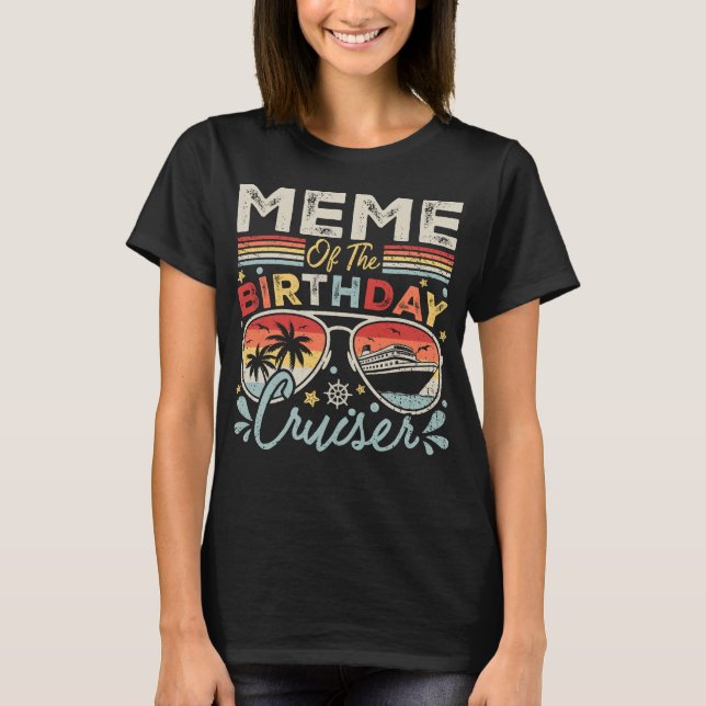 T-shirt Mème des femmes de vacances de croisière d'anniver (Devant)
