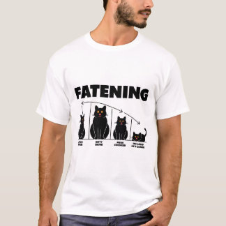 T-shirt Mème drôle de balance pour chat grassouillet, art 