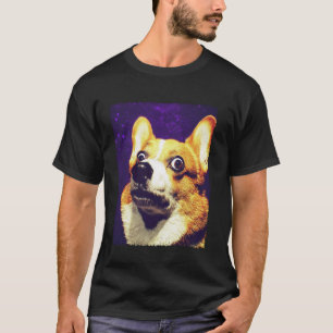 T-shirt Mème drôle de visage de Corgi