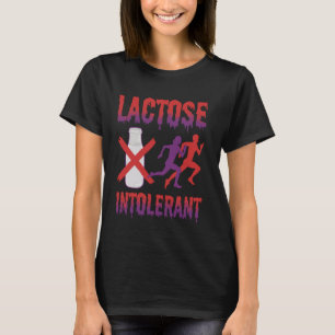 T-shirt Mème drôle tolérant au lactose Mal au ventre survé