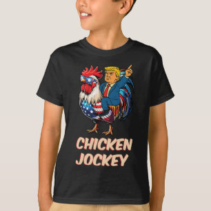 T-shirt Mème Drôle Trump Jockey de poulet