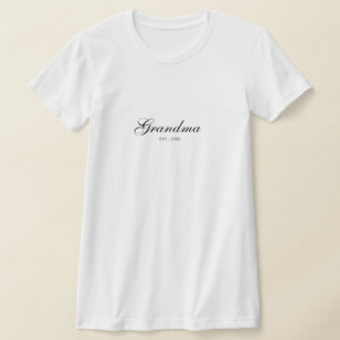 T-shirt Mémé élégante script établie