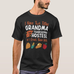 T-shirt Mémé et hôtesse de Thanksgiving remercie le don de