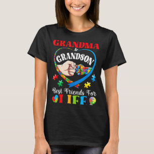 T-shirt Mémé et petit-fils meilleurs amis pour la vie Auti