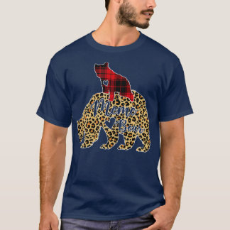 T-shirt Mème Femme Ours Léopard Mères Jour Cadeau Pour Fem