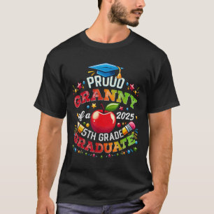 T-shirt Mémé fière drôle d'un Cl de 2025 5e année diplômé
