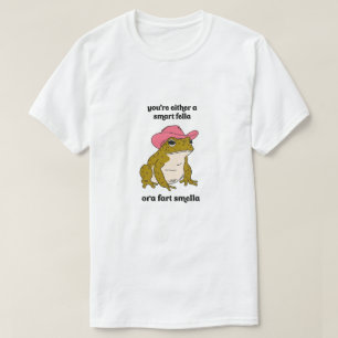 T-shirt Meme Grenouille Cowboy Mec Intelligent ou Odeur de
