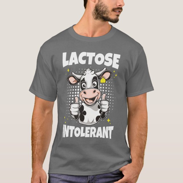 T-shirt Mème intolérant au lactose (Devant)