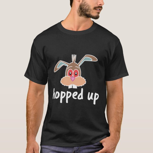 T-shirt Mème Lapin Pâques Drunk Hop Up Adulte (Devant)