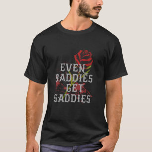 T-shirt Même les Méchants ont des Tristesses Rose Fleur po