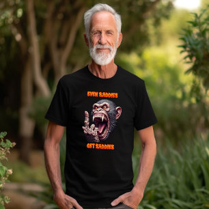 T-shirt Même les méchants reçoivent des méchants singes