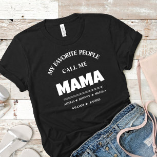 T-shirt Mémé personnalisée avec les noms Mama