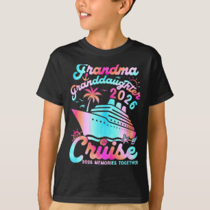 T-shirt Mémé Petite-fille Croisière 2026 Souvenirs Mères