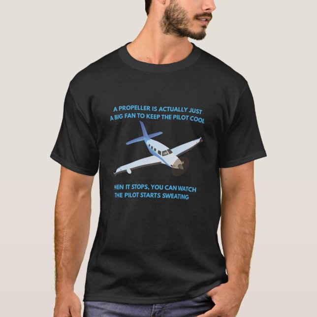 T-shirt Mème pilote (Devant)