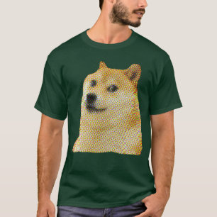 T-shirt Mème points de demi-teinte Doge Doggo Shiba Inu #D
