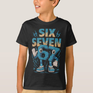 T-shirt Mème pour enfants 67 Six Sept 6 7 Brainrot italien