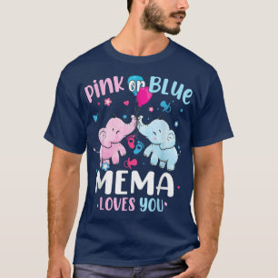 T-shirt Mème rose ou bleu vous aime Genre Révéler Eléphant