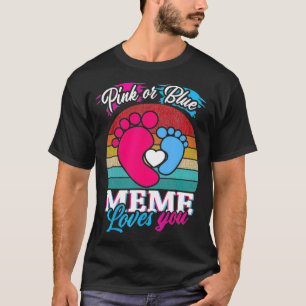T-shirt Mème Rose Ou Bleu Vous Aime Mères Genre Révéler