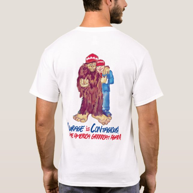 T-shirt Même Sasquatch Aime Trump ! (Dos)