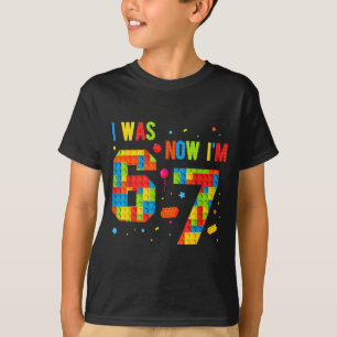 T-shirt Meme Six Seven Garçons Construction Anniversaire J