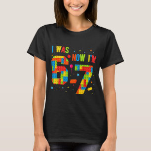 T-shirt Meme Six Seven Garçons Construction Anniversaire J