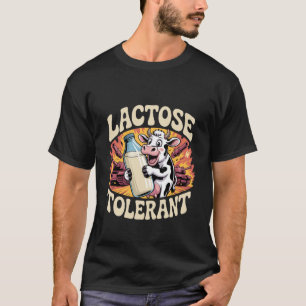 T-shirt Mème tolérant au lactose vache laitière laitier dr