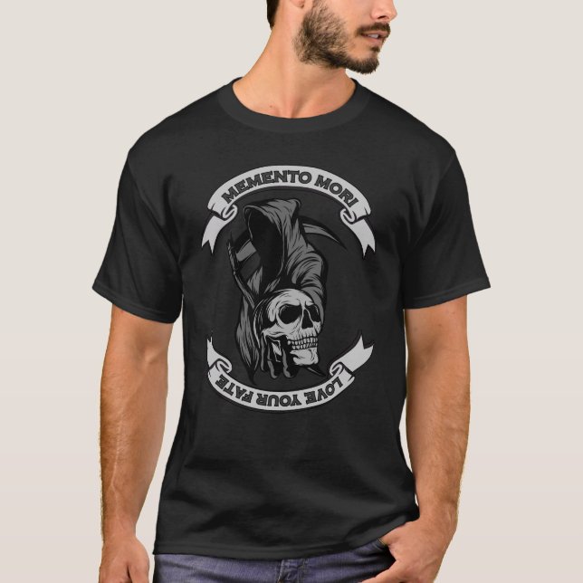 T-shirt MEMENTO MORI Aime Votre Faucheuse de fond (Devant)
