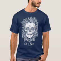 Memento Mori ! Crâne et Roses, main tirée