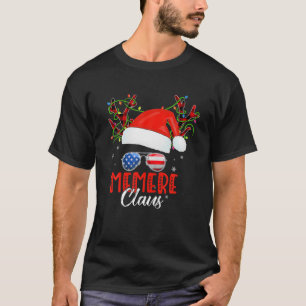 T-shirt Memere Claus Reindeer Père Noël Messy Bun Christma