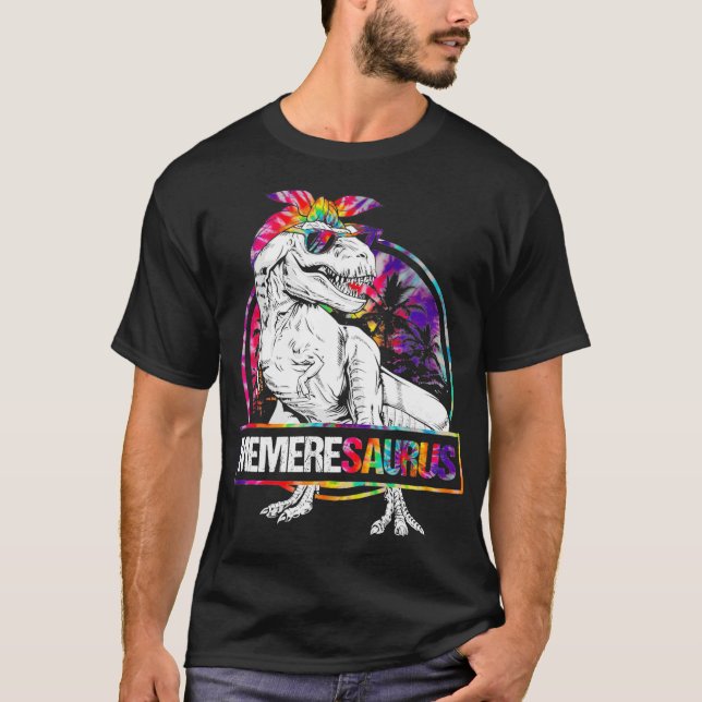 T-shirt Memeresaurus Dinosaur Memere Saurus Family Matchin (Devant)