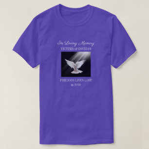 T-shirt Mémoire d'amour, COVID, violet