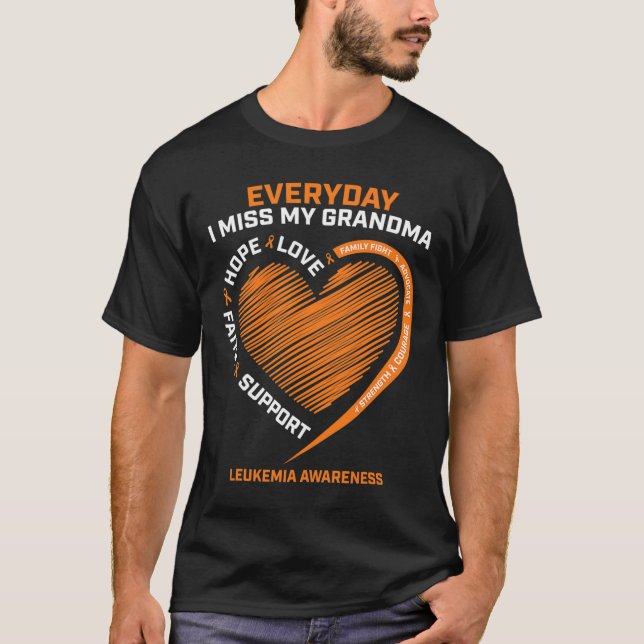 T-shirt Mémoire d'amour de ma grand-mère Leucémie sensibil (Devant)