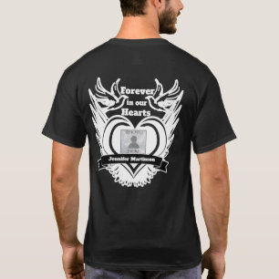 T-shirt Mémorial Ajouter une photo avec des ailes d'ange