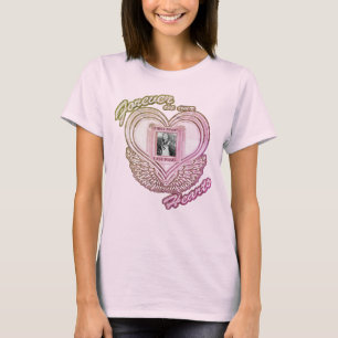 T-shirt Mémorial   Ajouter une photo Heart Angel ailes