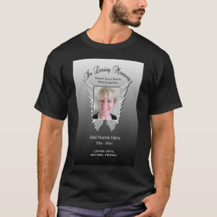 T-shirt Mémorial  Angel Wings Photo argent