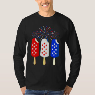 T-shirt Memorial Day 4 juillet Holiday Patriotic Ice Cre