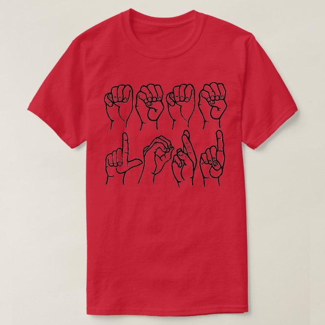 T-shirt Mémorial de la langue des signes (Design devant)