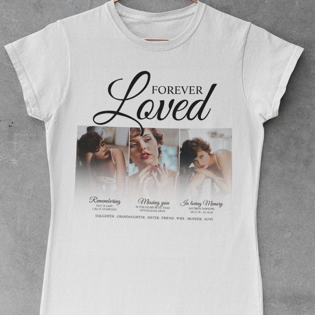 T-shirt Mémorial de la photo Forever Love 3 (Créateur téléchargé)