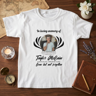 T-shirt Mémorial de photo personnalisé Élégant noir de sou