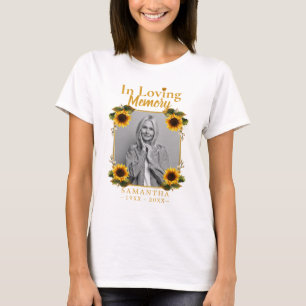 T-shirt Mémorial des tournesols Photo perte de la mère T-s