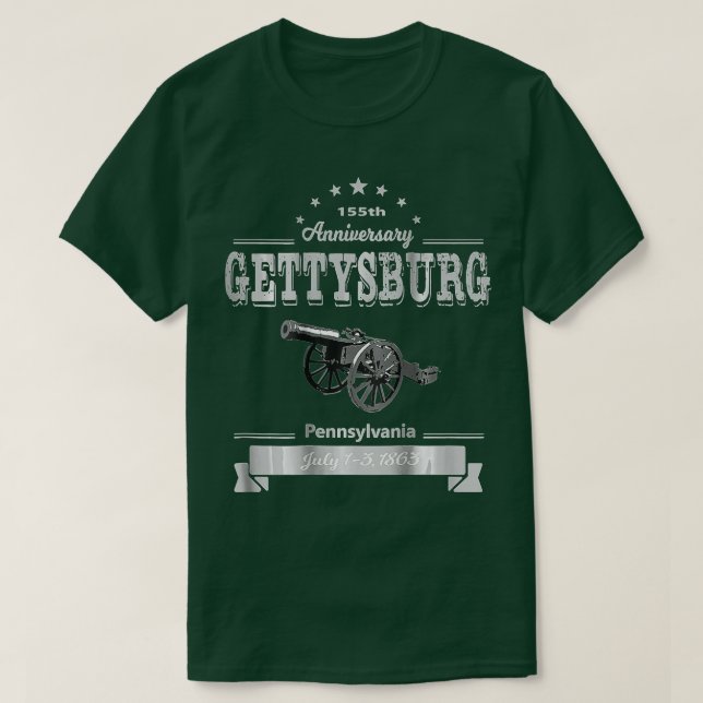 T-shirt Mémorial du 155e anniversaire de Gettysburg (Design devant)