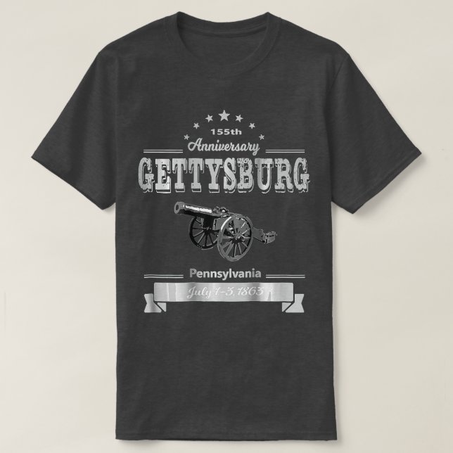 T-shirt Mémorial du 155e anniversaire de Gettysburg (Design devant)