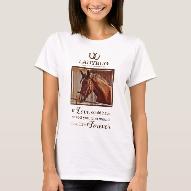 T-shirt Mémorial du cheval - En mémoire d'amour (Devant)